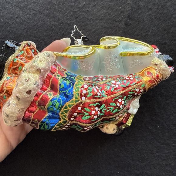 CHRISTOPHER RADKO COLORFULL ORNAMENT #101: SANTA CLAUS: BANNER HOLIDAY - Picture 3 of 5